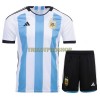 Original Trikotsatz Argentinien 3 Star Heimtrikot WM 2022 Für Kinder